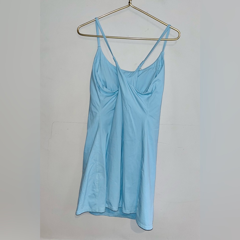 HALARA Sky Blue Slip Dress with shorts sz XL NEW!! - Picture 2 of 9